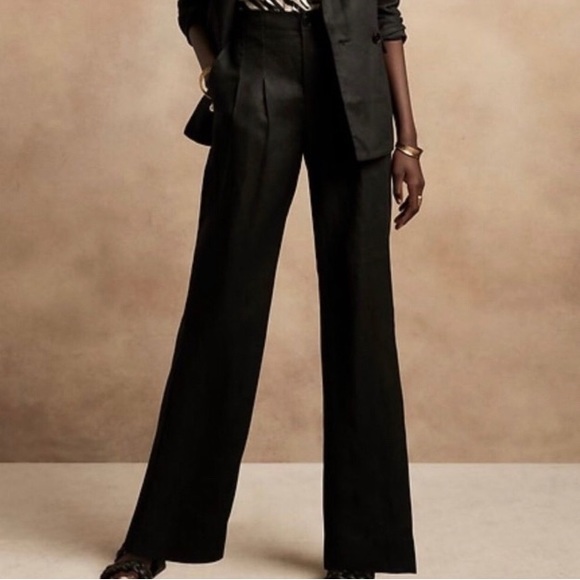 Banana Republic Pants - NWT! Banana Republic Black Wide-Leg Linen Pant - Multiple Sizes